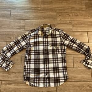 CC Filson White Brown Plaid Men's Size Small
